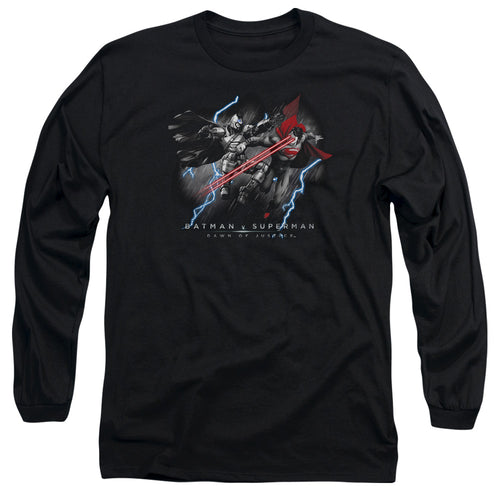 Batman v Superman Lightniing V Heat Vision Long Sleeve T-Shirt