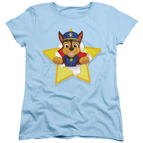 Paw Patrol Chase Torn Star Womens T-Shirt