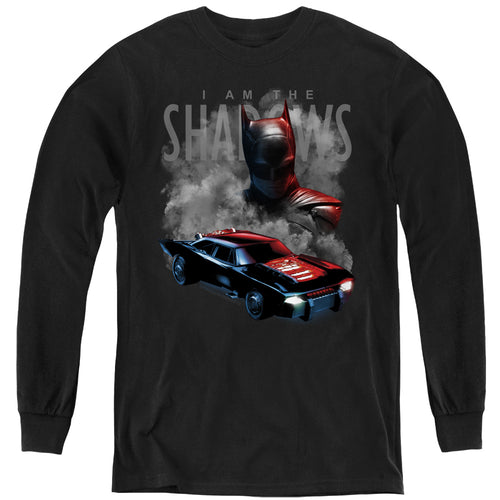The Batman Batman and Batmobile Youth Long Sleeve T-Shirt