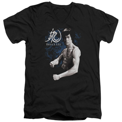 Bruce Lee Dragon Stance V-Neck T-Shirt
