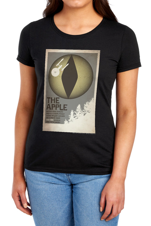 Star Trek Juan Ortiz The Apple Black Womens T-Shirt