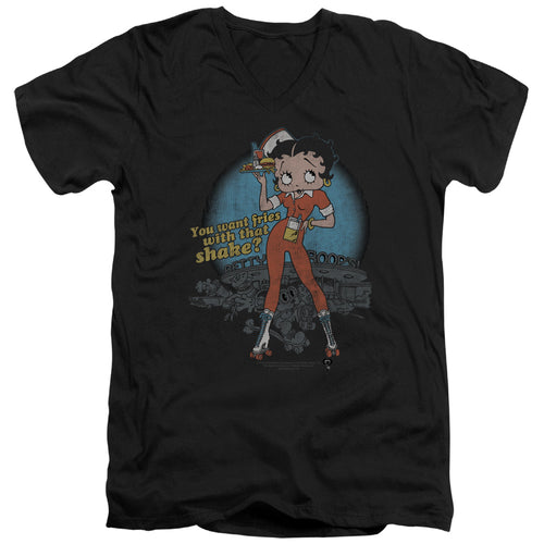 Betty Boop Fries with That V-Neck T-Shirt