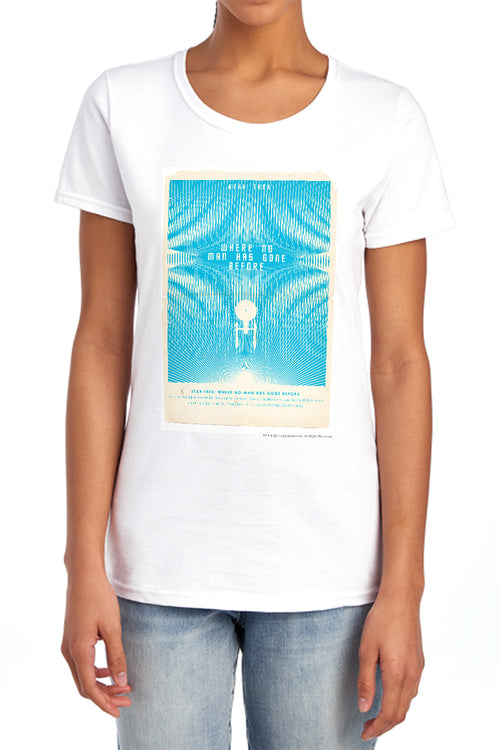 Star Trek Where No Man Has Gone Before Womens T-Shirt