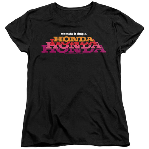 Honda Make It Simple Logo Womens T-Shirt