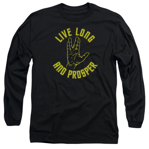 Star Trek Live Long and Prosper Hand Black Long Sleeve T-Shirt
