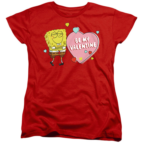 Spongebob Squarepants Be My Valentine Womens T-Shirt