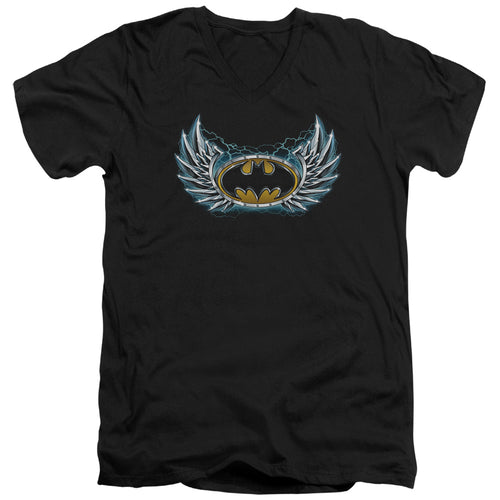 Batman Steel Wings Logo V-Neck T-Shirt
