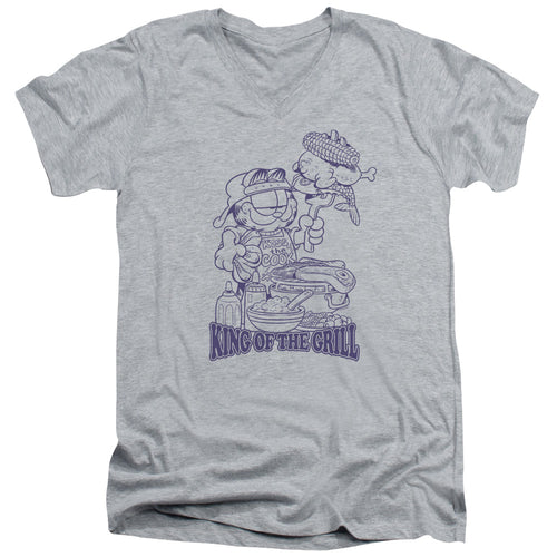 Garfield King Of The Grill V-Neck T-Shirt