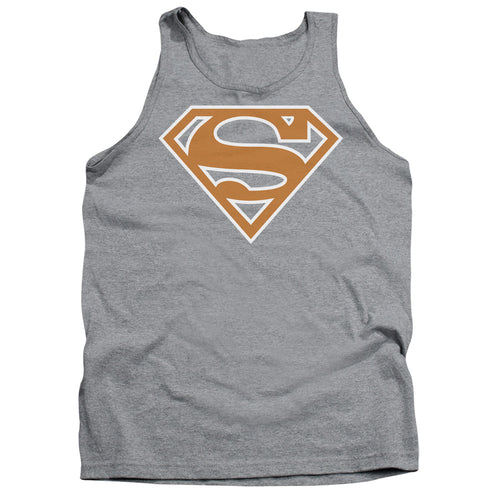 Superman Burnt Orange&white Shield Tank Top