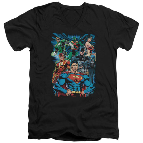 Justice League Justice Is Served V-Neck T-Shirt