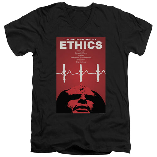 Star Trek Ethics Black V-Neck T-Shirt