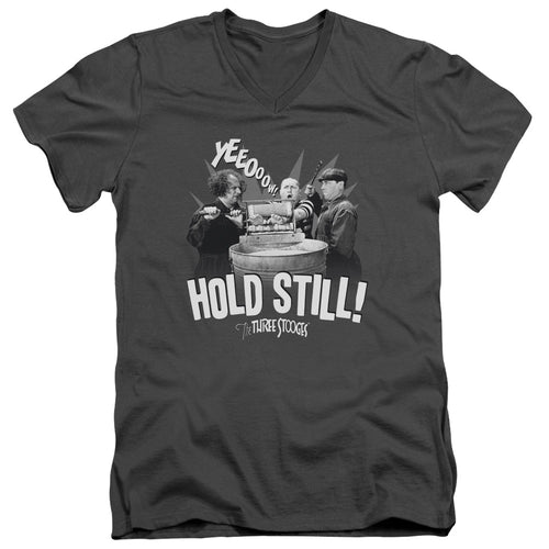 The Three Stooges Hold Still V-Neck T-Shirt