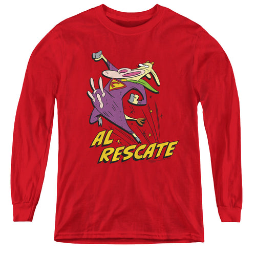 Cow and Chicken Al Rescate Youth Long Sleeve T-Shirt