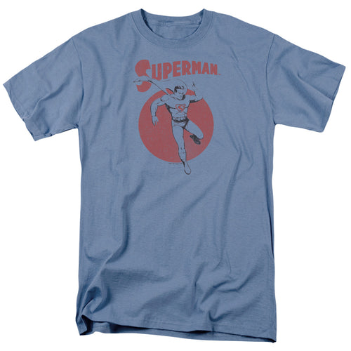 Superman Vintage Sphere Carolina Blue T-Shirt
