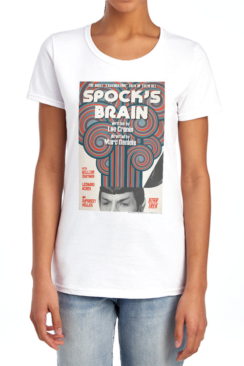 Star Trek Juan Ortiz Spock's Brain Womens T-Shirt