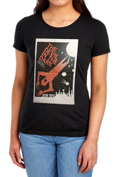 Star Trek Juan Ortiz The Devil in the Dark Black Womens T-Shirt