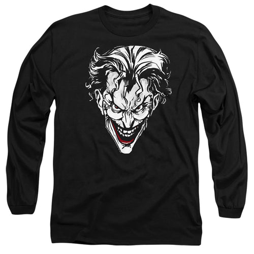 The Batman Joker Red on Black Long Sleeve T-Shirt