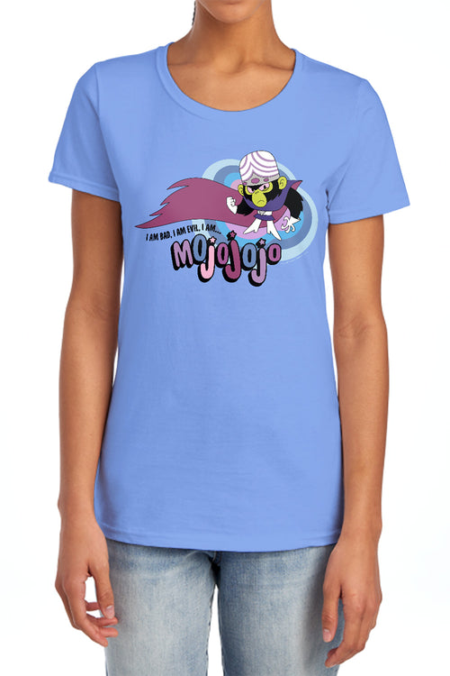 The Powerpuff Girls Mojo Jojo I Am Bad, I Am Evil Womens T-Shirt