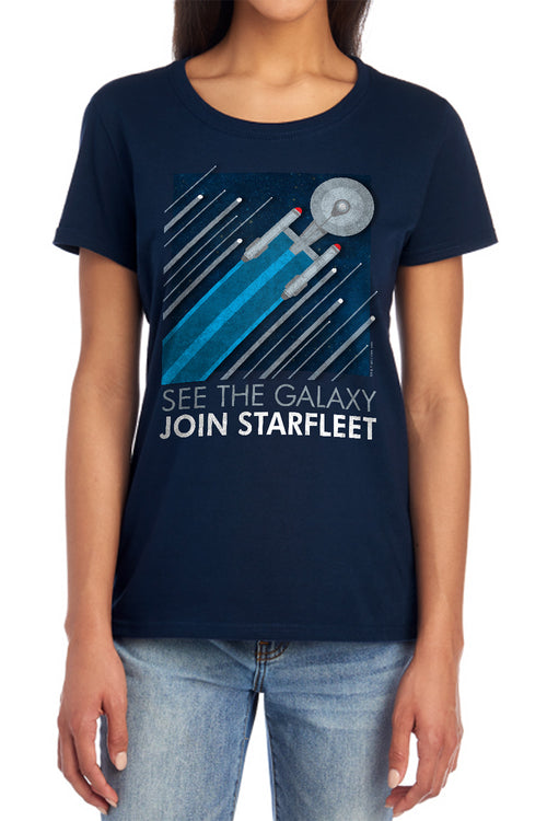 Star Trek Starfleet Recruitment Poster Womens T-Shirt