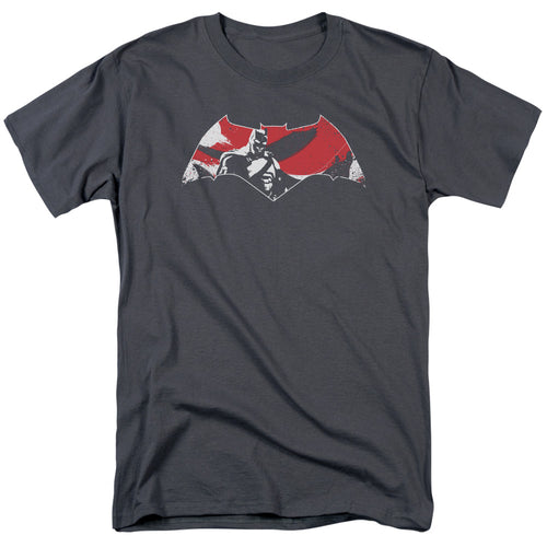 Batman v Superman Armor Splatter Logo T-Shirt
