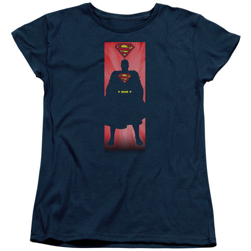 Superman Block Womens T-Shirt