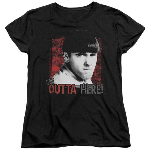 The Three Stooges Get Outta Here Womens T-Shirt
