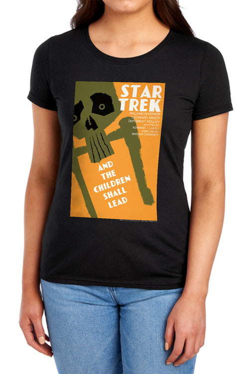 Star Trek Juan Ortiz And the Children Shall Lead Black Womens T-Shirt