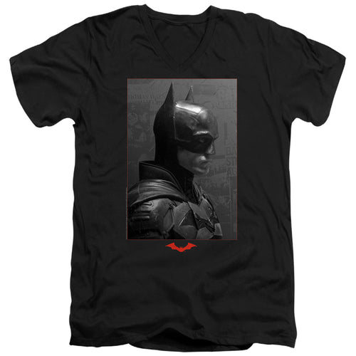 The Batman Worn Portrait V-Neck T-Shirt