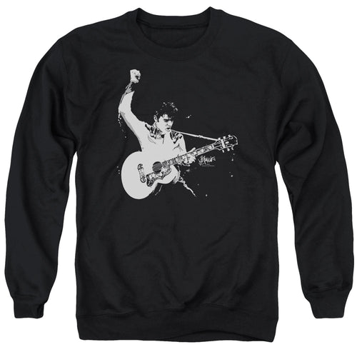 Elvis Presley Black&White Guitarman Crewneck Sweatshirt