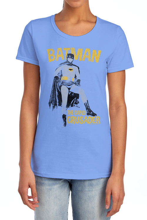 Batman Caped Crusader Womens T-Shirt