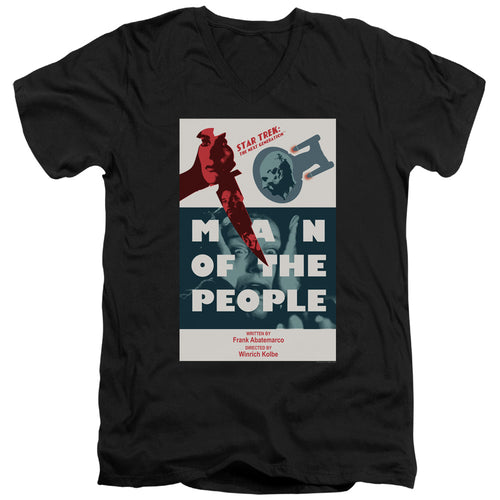 Star Trek Man of the People Black V-Neck T-Shirt