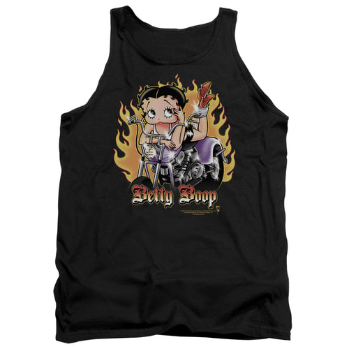 Betty Boop Biker Flames Boop Tank Top