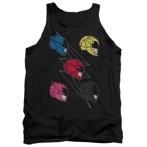 Mighty Morphin Power Rangers: The Movie Line Helmets Tank Top