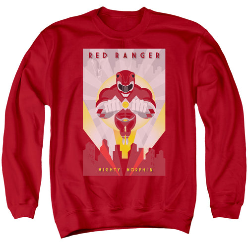 Mighty Morphin Power Rangers Red Deco Crewneck Sweatshirt