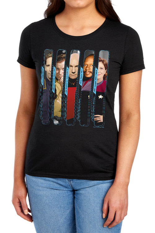 Star Trek The Captains Womens T-Shirt