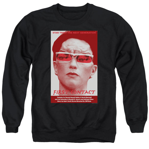 Star Trek First Contact Black Crewneck Sweatshirt