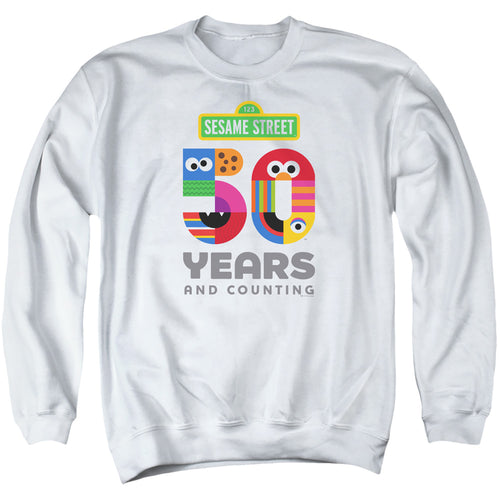 Sesame Street 50 Years Logo Crewneck Sweatshirt