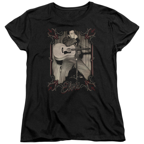 Elvis Presley Elvis Pinstripes Womens T-Shirt
