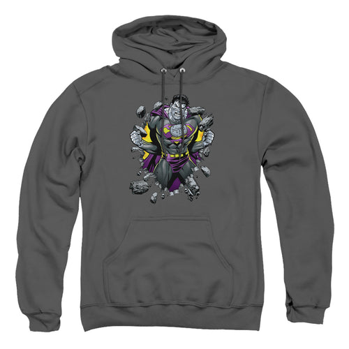 Superman Bizzaro Breakthrough Charcoal Pullover Hoodie