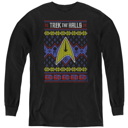 Star Trek Trek the Halls Youth Long Sleeve T-Shirt