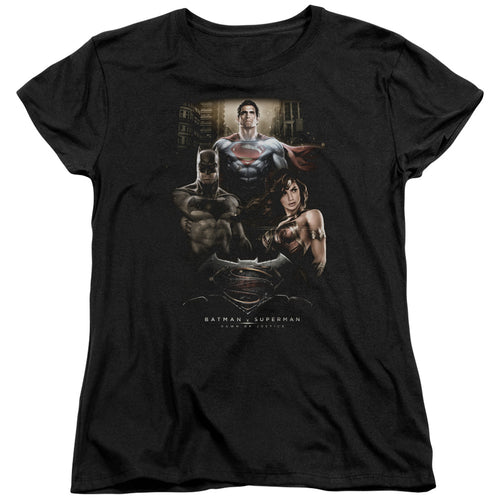 Batman v Superman Thre Three Womens T-Shirt