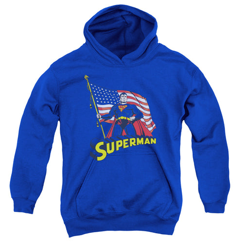 Superman American Flag Youth Hoodie