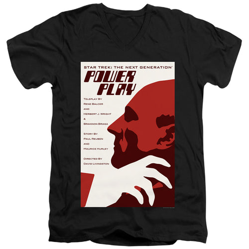 Star Trek Power Play Black V-Neck T-Shirt