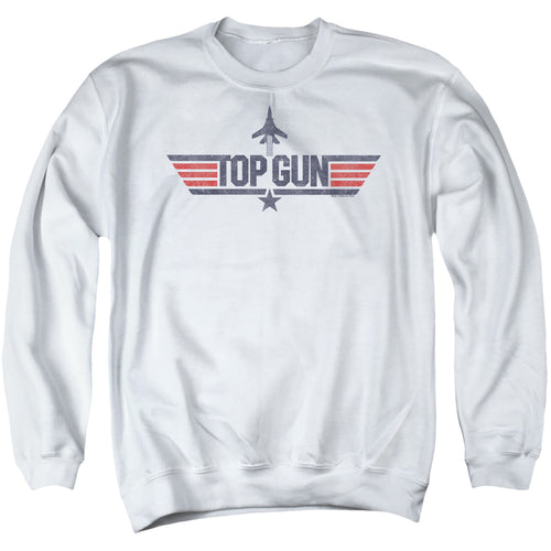 Top Gun Logo White Crewneck Sweatshirt