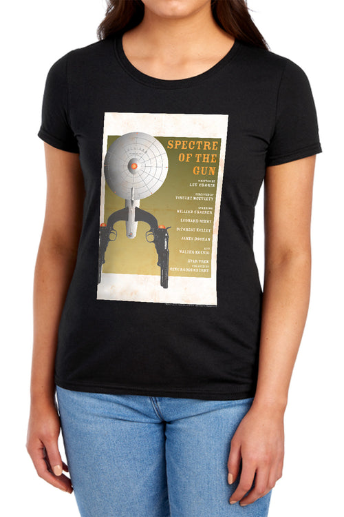 Star Trek Juan Ortiz Spectre of the Gun Black Womens T-Shirt