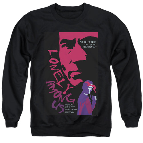 Star Trek Lonely Among Us Black Crewneck Sweatshirt