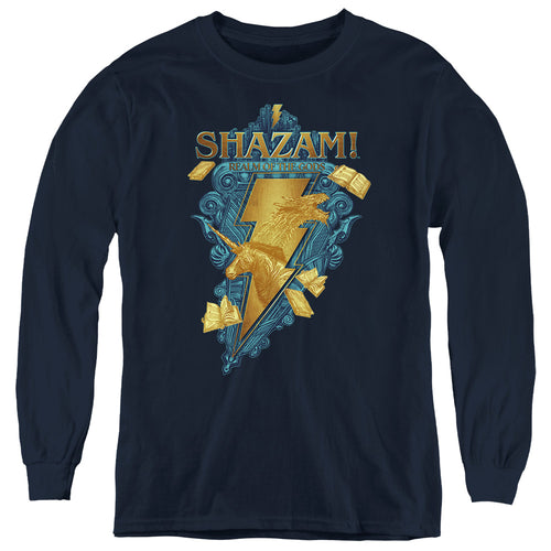 Shazam! Fury of the Gods Big Blue Seal Youth Long Sleeve T-Shirt