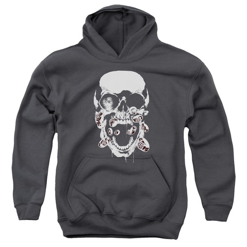 Green Lantern Black Lantern Skull Youth Hoodie