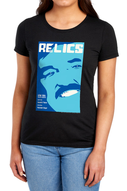 Star Trek Relics Black Womens T-Shirt