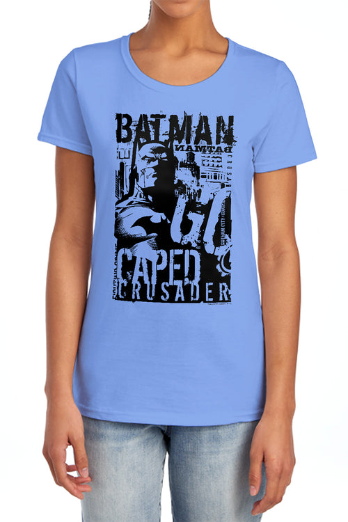 Batman Caped Crusader Womens T-Shirt